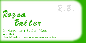 rozsa baller business card